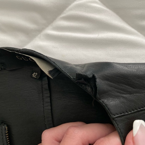 Gucci Authentic Peplum Leather Jacket - Picture 3 of 16